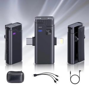 Wireless lavalier 3 in 1 microphone